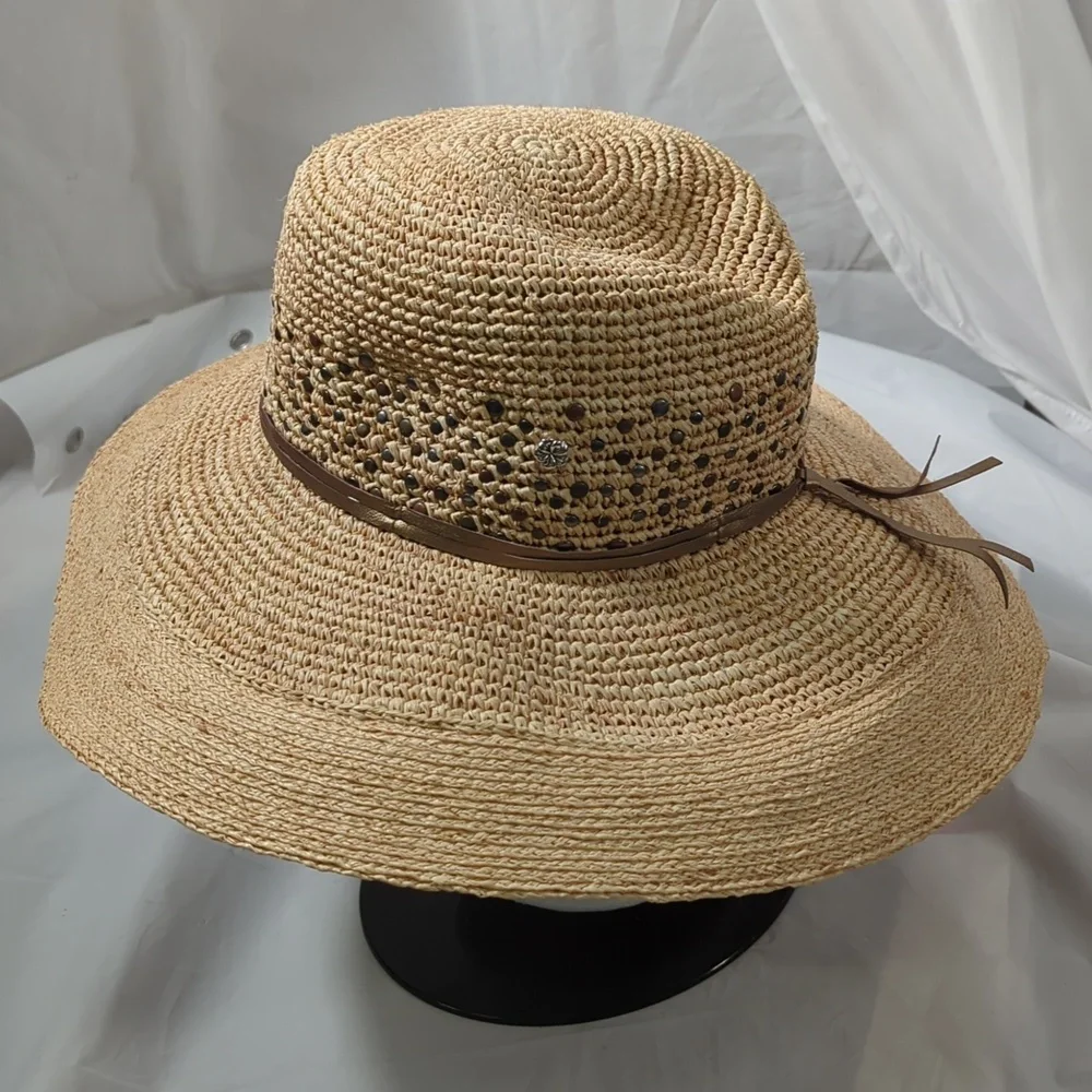 Flora Bella wide brim women straw sun hat - Picture 2 of 9